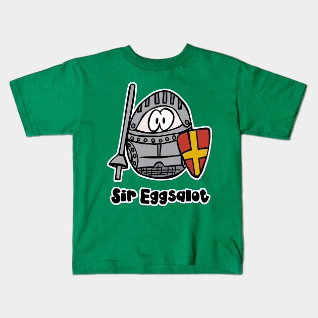 Sir Eggsalot - The Egg in Shining Armor Kids T-Shirt by GoodEggWorld